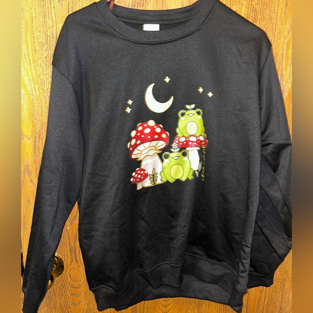 Black Frog & Mushroom Sweatshirt